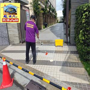 彰化和美山水豐華社區戶外磁磚地面止滑施工781